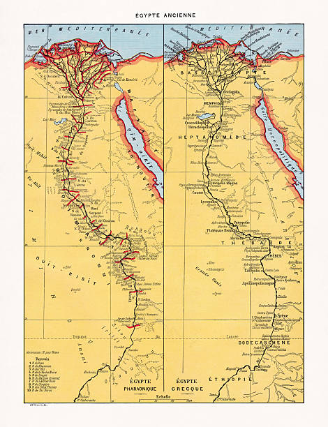 Map of Egypt during Pharaonic and Greek rule, taken from an old French dictionary.