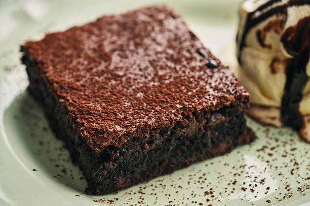 istock Chocolate Brownies Served with Vanilla Ice 2238925102
