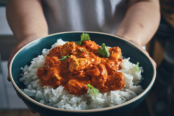 istock Indian Chicken Curry with Naan Bread and Pappadom 2238925461