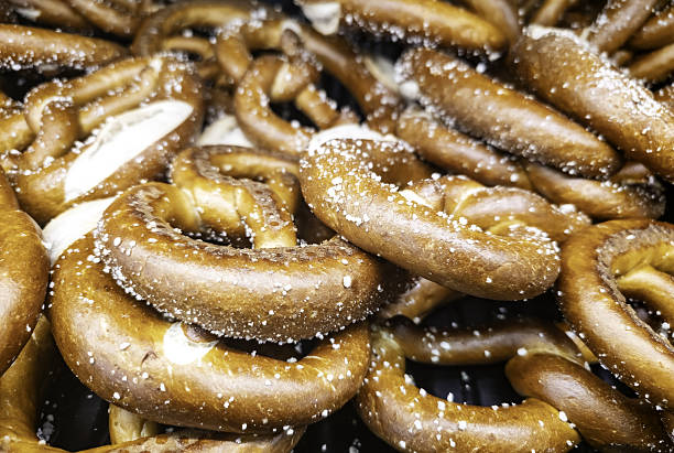 Beer Fest Bavarian girl with pretzel