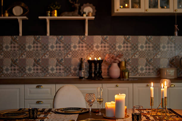 istock An Elegant Candlelit Dinner Setting That Creates a Cozy and Inviting Ambiance and Atmosphere 2238929865
