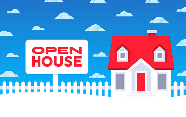 istock Open House Real Estate House Sign Background 2238931404