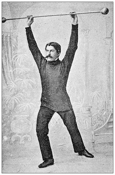 istock 19th Century Physical Education Fitness Exercises: Barbells 2238938168