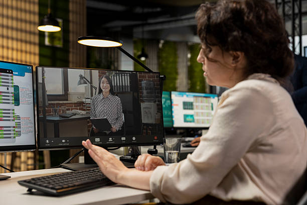 istock Manager consults with partners in advisory board video call meeting 2238946122