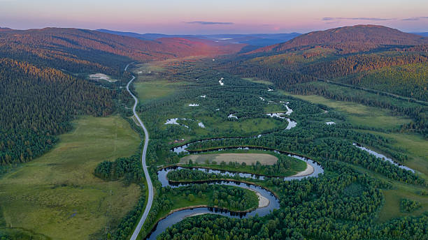 istock Swedish River Valley Landscape in Summer 2238946516