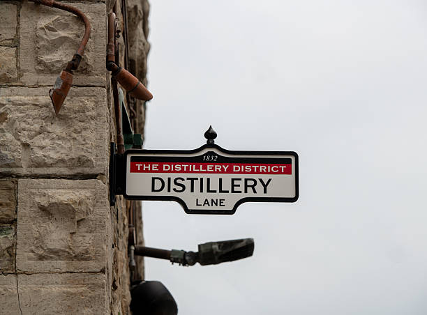 istock Distillery district street sign on building 2238947883