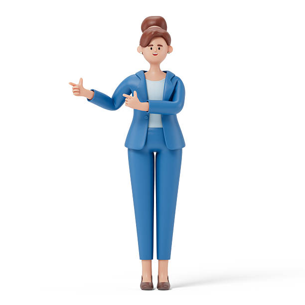 istock The gesture of pointing to one side 2238950387