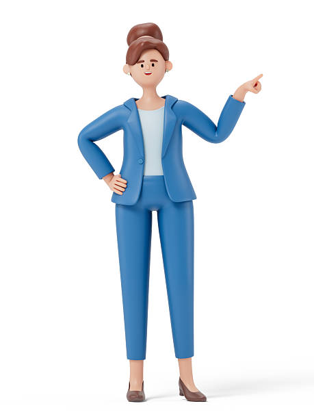 istock A woman points to the side 2238954836