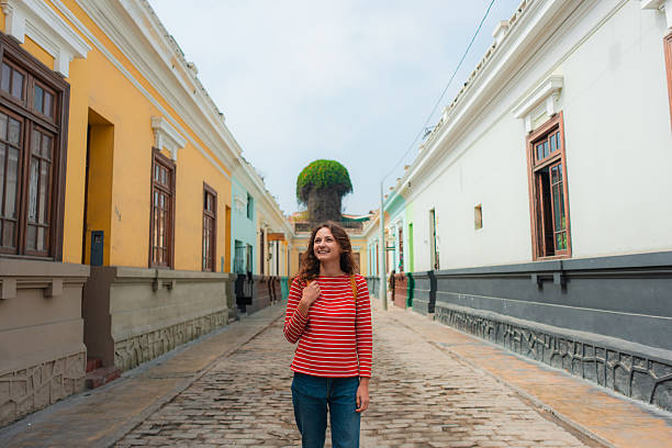 istock Woman exploring architecture in culture in Lima, Peru 2238954931