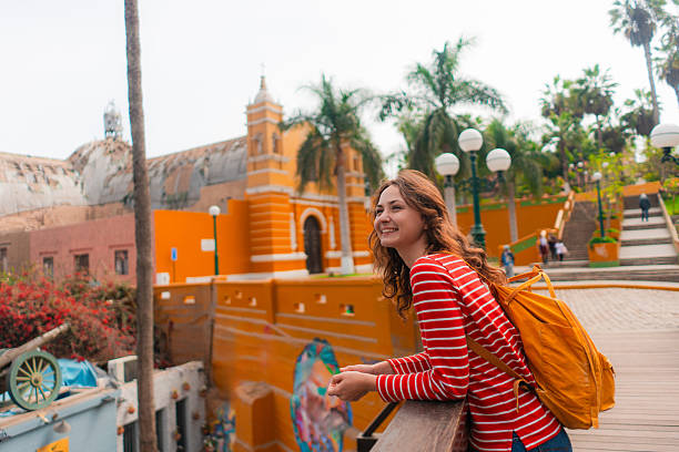 istock Woman exploring architecture in culture in Lima, Peru 2238955130