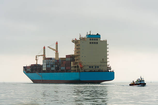 Containers in ship docks in Paracas, Peru