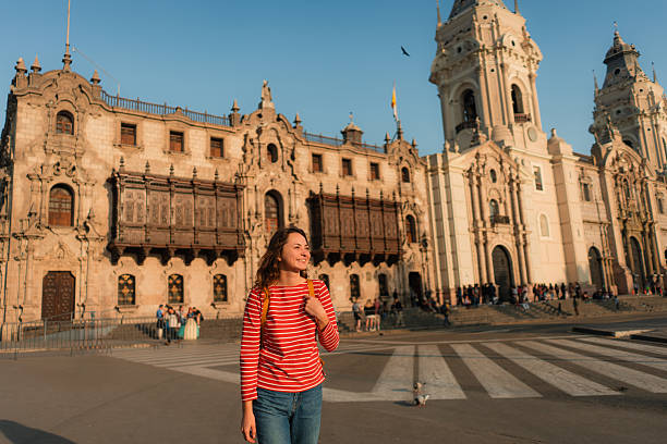 istock Woman exploring colonial architecture in Lima, Peru 2238956134