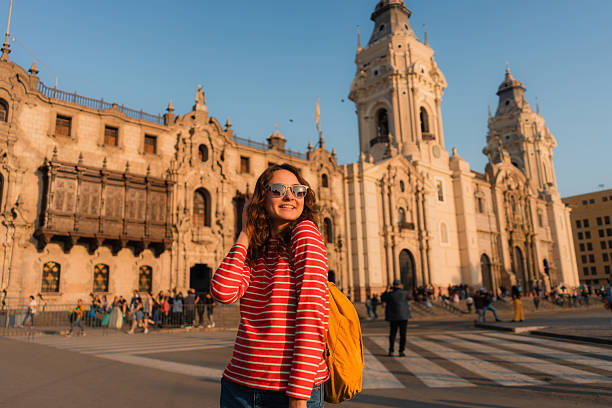 istock Woman exploring colonial architecture in Lima, Peru 2238956333