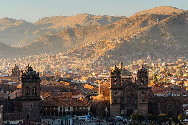 istock High angle view of Cusco town cityscape in Peru 2238956576