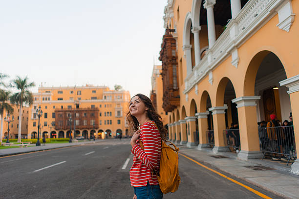 istock Woman exploring architecture in culture in Lima, Peru 2238956875