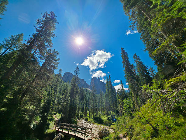 Val badia Dolomites mountains Italy panorama Landscape