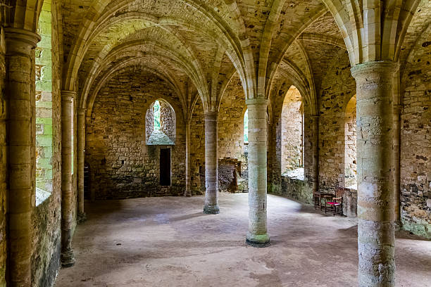 istock Ancient Stone Arches inside a Medieval English Abbey 2238960908