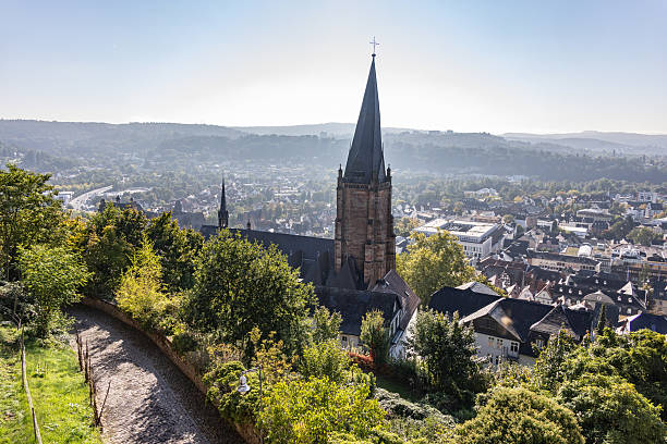 istock Landscape overview from above over Marburg 2238972870