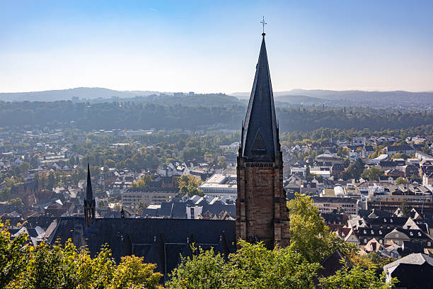 istock Landscape overview from above over Marburg 2238972896
