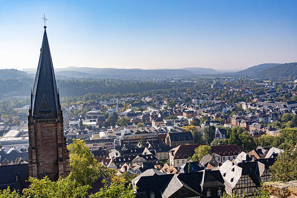 istock Landscape overview from above over Marburg 2238972923