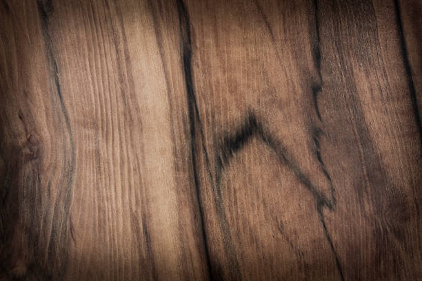 background is made of old wood. an old board. the texture of a rustic table. Tineo, Weinmannia,  trichosperma, a place for a text or object, frame, vignetting, view from above. the effect of aging, horizontal, close-up.