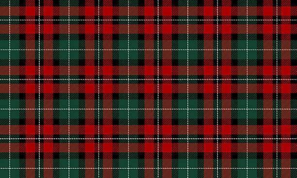 istock Seamless plaid fabric patterns in green, red, black, and white for designing clothes, skirts, pants, or decorative fabrics. Add charm to your fashion look with a unique touch. 2238979711