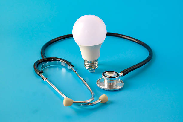 istock Light bulb and stethoscope ,concept health care. 2238982994