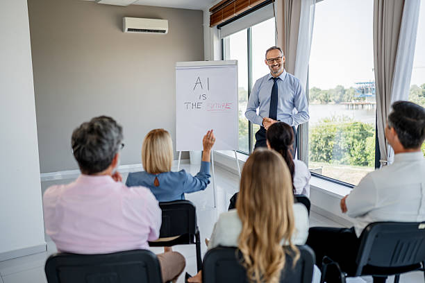 istock Business coach talking about ai is the future 2238984907