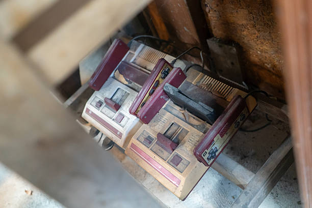 Close Up At A Dashboard With A Radio In A Vintage Car
