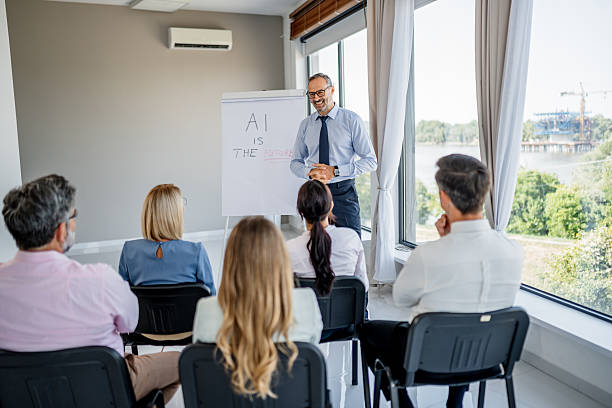 istock Diverse business professionals learning about ai future in a modern office 2238988163