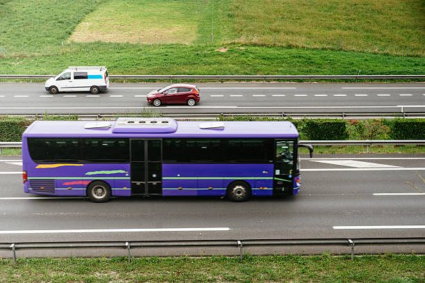 istock Highway with bus and cars 2238999235