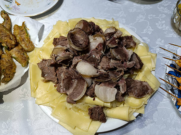 istock Beshbarmak is a traditional Kazakh dish. 2238999677