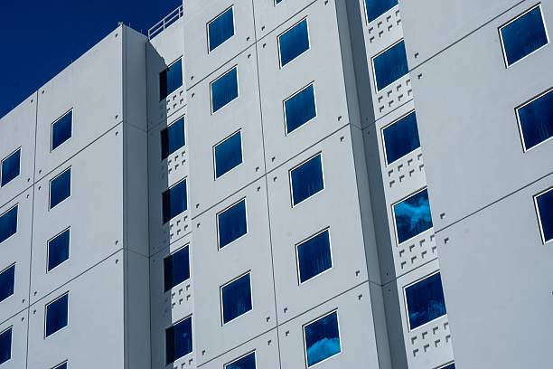 istock facade of a modern building with square windows 2238999767