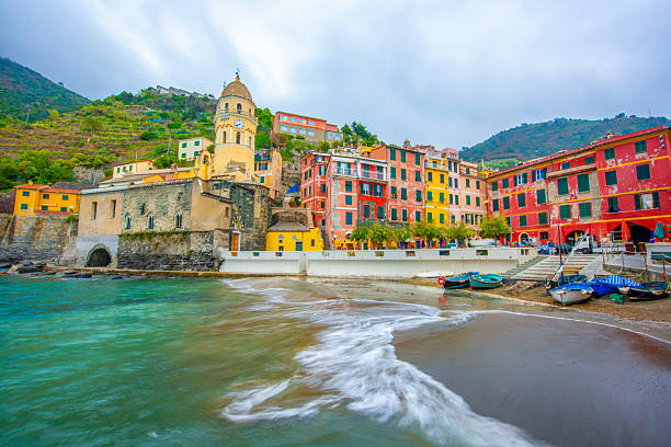 Vernazza, La Spezia, Liguria, Italy in the Cinque Terre region at day time.