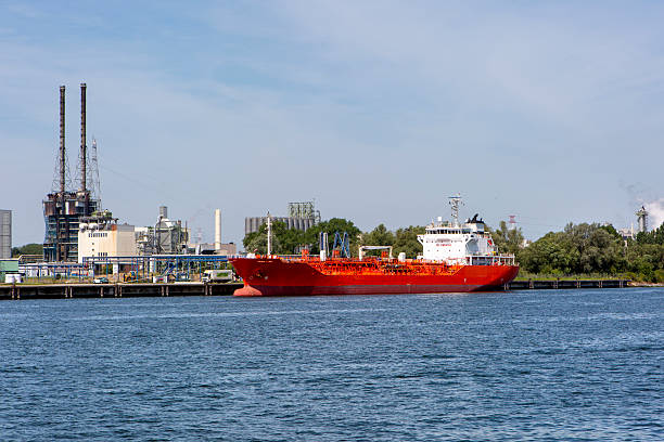 istock Port of Antwerp - large storage tanks, refinery 2239038162