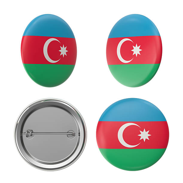istock Azerbaijan flag badges patriotic button pins for events 2239051843