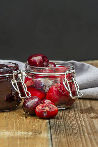 istock Some delicious ripe cherries and red fruit jam 2239052429