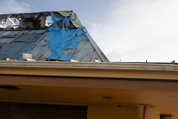 istock Roof damage left over from a Hurricane 2239054099
