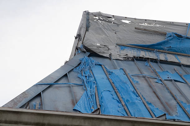 istock Roof damage left over from a Hurricane 2239054101