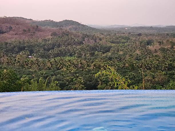 View from the infinity pool ,Malappuram, Kerala, India.