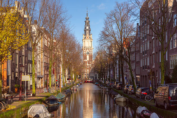 istock Zuiderkerk tower and canal in Amsterdam Netherlands 2239067397