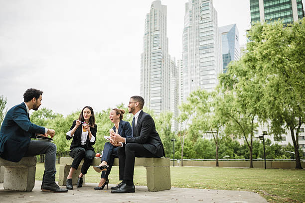 istock Business Discussion in Urban Park 2239068584