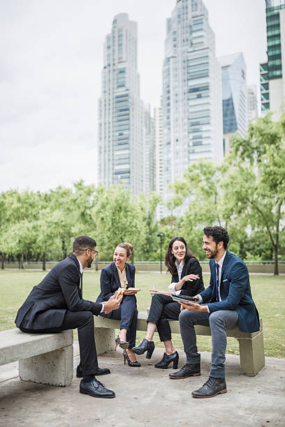 istock Business Team Meeting Outside Office 2239068629
