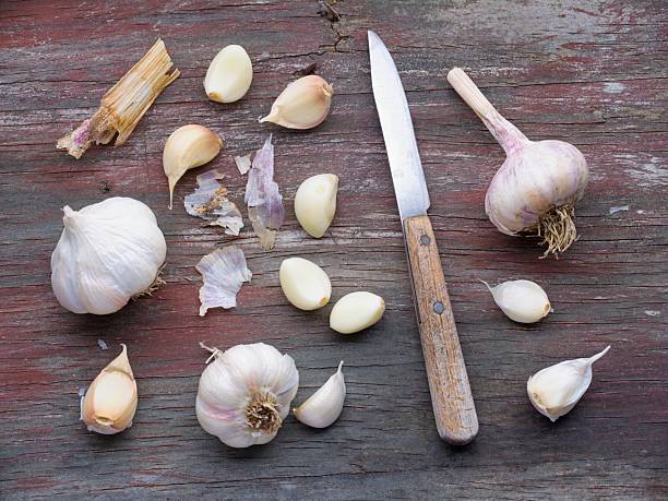 istock Garlic cloves and bulbs in flatlay photo. 2239077065