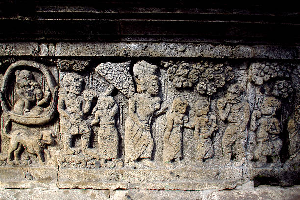 relief at Sukuh temple, hinduism temple located in Karangnyar, central java, Indonesia