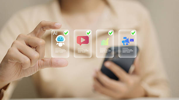 istock AI Content Workflow Cards with Quality Checkmarks over Smartphone 2239089993