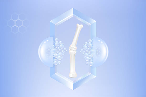 istock Bone and joint solutions ad, blue collagen with cosmetic advertising background ready to use, illustration vector. 2239095308