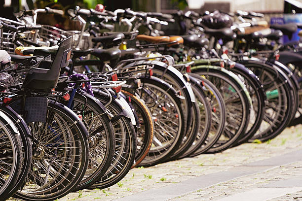 istock Row of Bikes in Amsterdam 2239116477