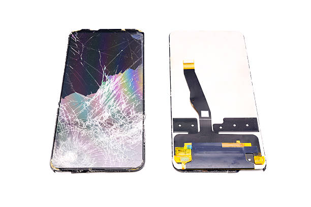 istock broken smartphone screen and display module, smartphone repair concept 2239116843