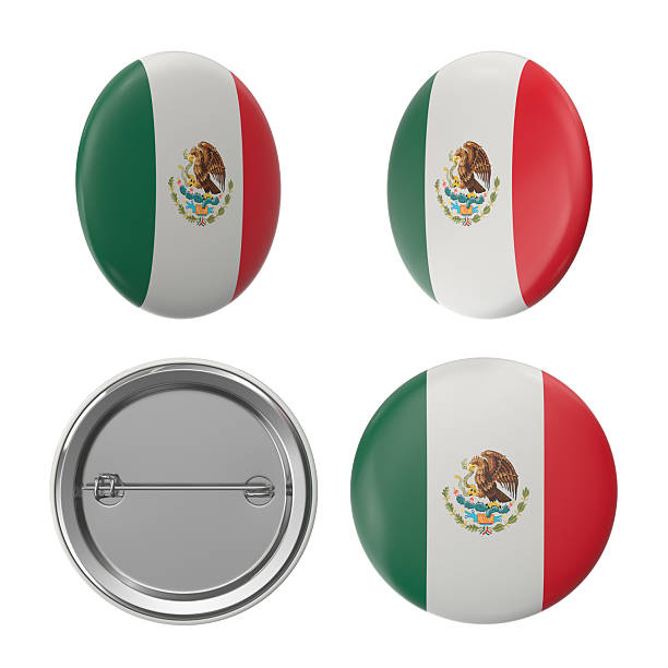 istock Mexican flag button badges in various perspectives 2239120010